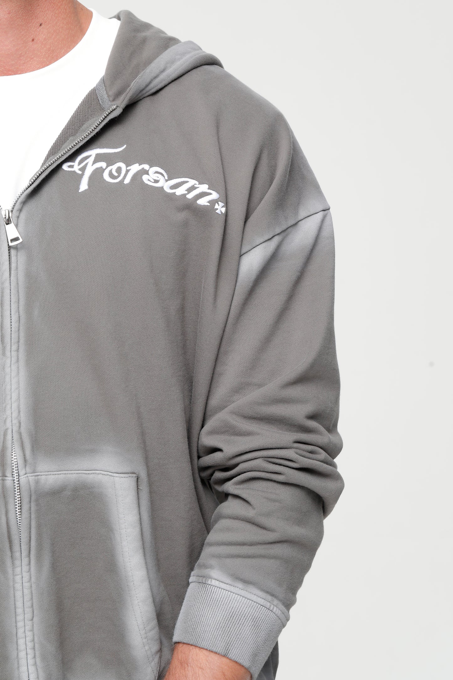GREY OMBRÉ FORSAN HOODIE